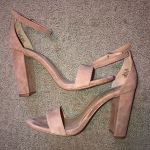 Steve Madden Carrson block heels tan suede size 7